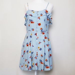 Blue Floral Summer Dress